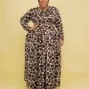 Curvaceous Boutique SALE Chocolate Giraffe Print Skirt Set