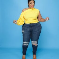 New TOPS Mango One Sleeve Top