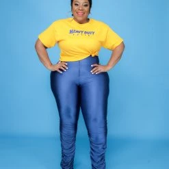 Curvaceous Boutique Mustard Heavy Duty Crop Tee NEW