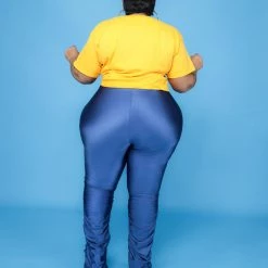 Curvaceous Boutique Mustard Heavy Duty Crop Tee NEW