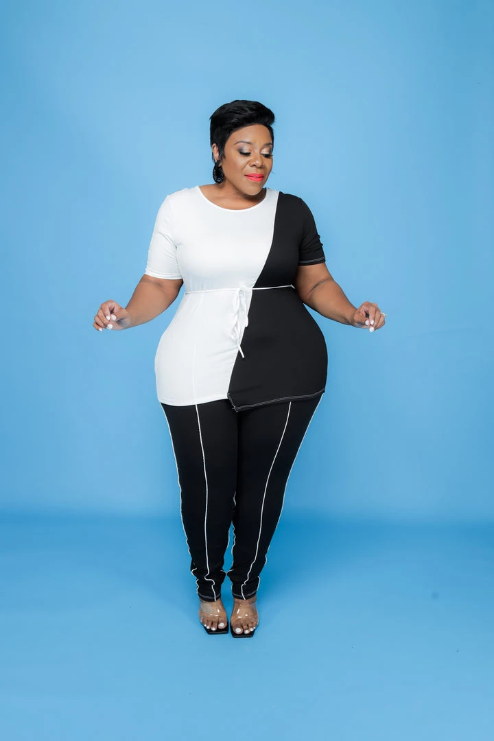 Curvaceous Boutique Color Block Pipe Line Set 4 Curvaceous Boutique Color Block Pipe Line Set