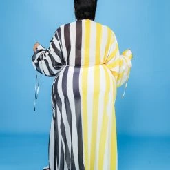 Curvaceous Boutique DRESSES Yellow Candy Girl Stripe Dress