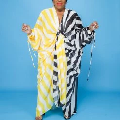 Curvaceous Boutique DRESSES Yellow Candy Girl Stripe Dress