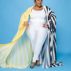 Curvaceous Boutique DRESSES Yellow Candy Girl Stripe Dress