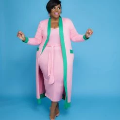 New Arrivals Pink Megan Duster Set