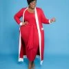 Curvaceous Boutique Red Megan Duster Set 2 Curvaceous Boutique Red Megan Duster Set