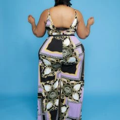 Curvaceous Boutique JUMPSUITS Purple Medusa Print Jumpsuit 5 Curvaceous Boutique JUMPSUITS Purple Medusa Print Jumpsuit