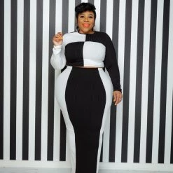 Curvaceous Boutique Pick Side Skirt Set