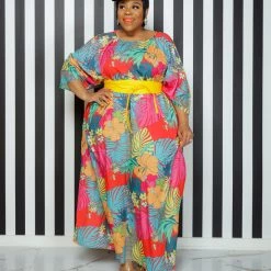 Curvaceous Boutique Blossoming In Spring Tunic Dress