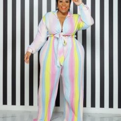 Curvaceous Boutique NEW Candy Pleated Pant Set