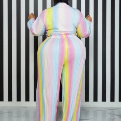 Curvaceous Boutique NEW Candy Pleated Pant Set