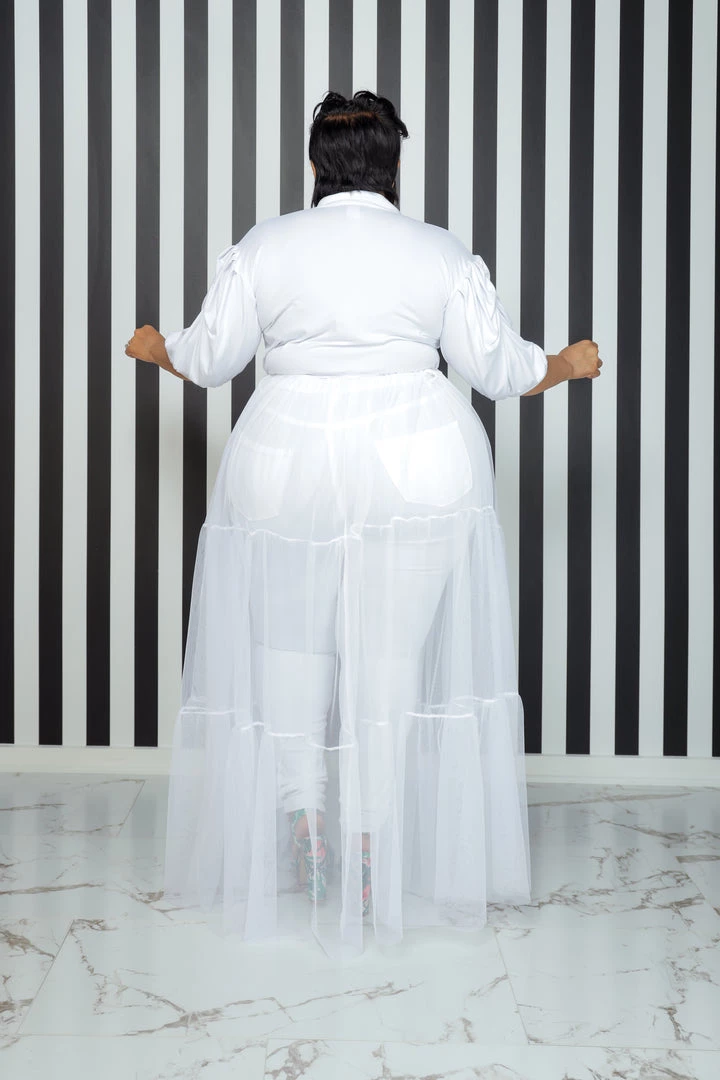 Curvaceous Boutique White Bishop Tulle Maxi Top 5 Curvaceous Boutique White Bishop Tulle Maxi Top