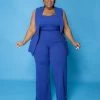 Curvaceous Boutique SETS Blue Perfectly Suited Set