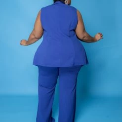 Curvaceous Boutique SETS Blue Perfectly Suited Set