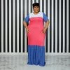 Curvaceous Boutique Pink On Trend Color-Block Dress 1 Curvaceous Boutique Pink On Trend Color-Block Dress