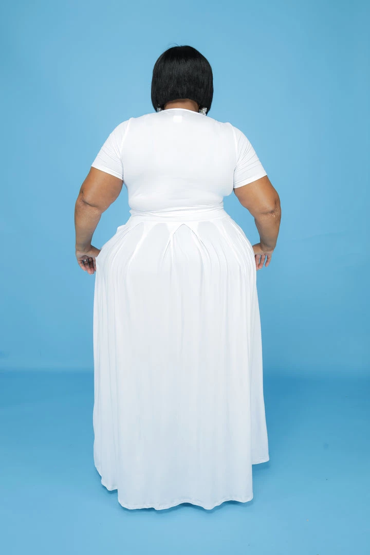 Curvaceous Boutique White Perfectly Tied Skirt Set 4 Curvaceous Boutique White Perfectly Tied Skirt Set