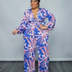 Curvaceous Boutique Red Leaf Jumpsuit JUMPSUITS