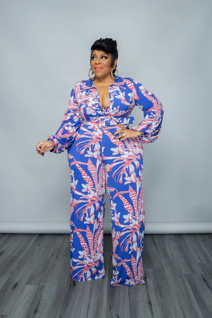 Curvaceous Boutique Red Leaf Jumpsuit JUMPSUITS 4 Curvaceous Boutique Red Leaf Jumpsuit JUMPSUITS