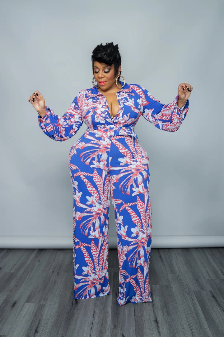 Curvaceous Boutique Red Leaf Jumpsuit JUMPSUITS 3 Curvaceous Boutique Red Leaf Jumpsuit JUMPSUITS