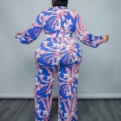 Curvaceous Boutique Red Leaf Jumpsuit JUMPSUITS 7 Curvaceous Boutique Red Leaf Jumpsuit JUMPSUITS