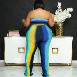 Curvaceous Boutique SETS Blue Rain Pant Set