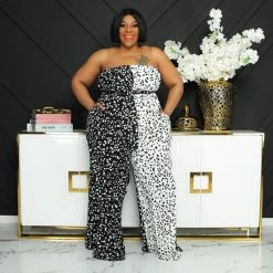 Curvaceous Boutique JUMPSUITS Spot On Tube Jumpsuit