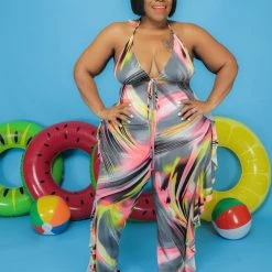 Curvaceous Boutique SETS Paradise Brush Print Swimset