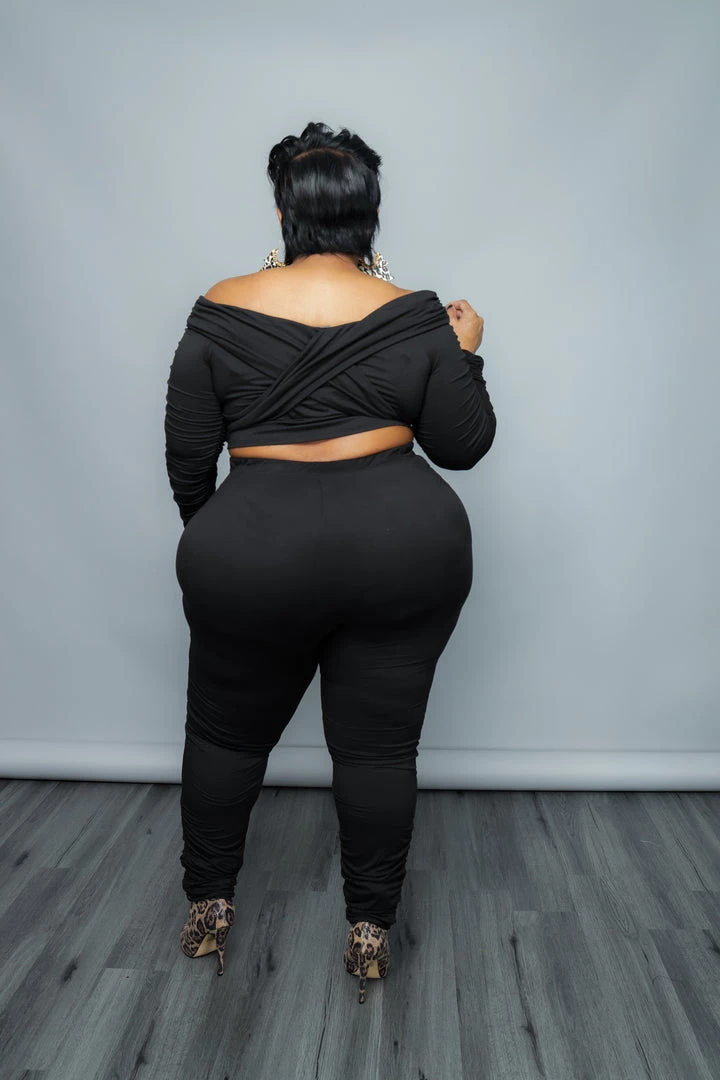 Curvaceous Boutique SETS Black Ruche Hour Set 5 Curvaceous Boutique SETS Black Ruche Hour Set