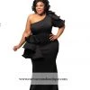 Curvaceous Boutique GOWNS Black Anastasia One Shoulder Gown 2 Curvaceous Boutique GOWNS Black Anastasia One Shoulder Gown