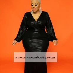 Curvaceous Boutique DRESSES Black Regal Collection Gown