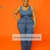 Curvaceous Boutique NEW Dark Blue Kendra Denim Jumpsuit 1 Curvaceous Boutique NEW Dark Blue Kendra Denim Jumpsuit