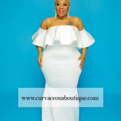 Curvaceous Boutique SALE Ivory Charlene Tube Gown 6 Curvaceous Boutique SALE Ivory Charlene Tube Gown