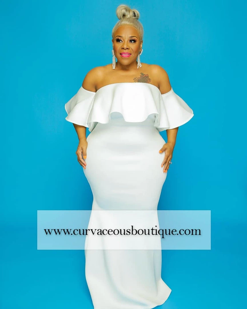 Curvaceous Boutique SALE Ivory Charlene Tube Gown 4 Curvaceous Boutique SALE Ivory Charlene Tube Gown