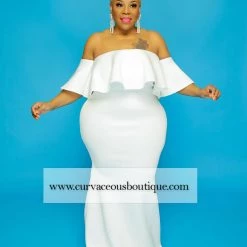 Curvaceous Boutique SALE Ivory Charlene Tube Gown
