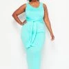 Curvaceous Boutique NEW Aqua Tie Tank Dress