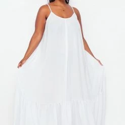 Curvaceous Boutique NEW White Lea Maxi Dress