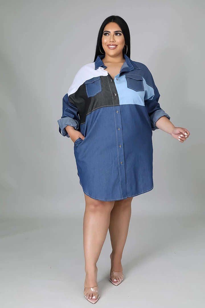 Curvaceous Boutique Patchwork Tunic Dress/Top DRESSES 3 Curvaceous Boutique Patchwork Tunic Dress/Top DRESSES