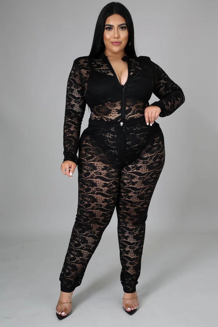 Curvaceous Boutique Black Lace Me Bodysuit Set 3 Curvaceous Boutique Black Lace Me Bodysuit Set