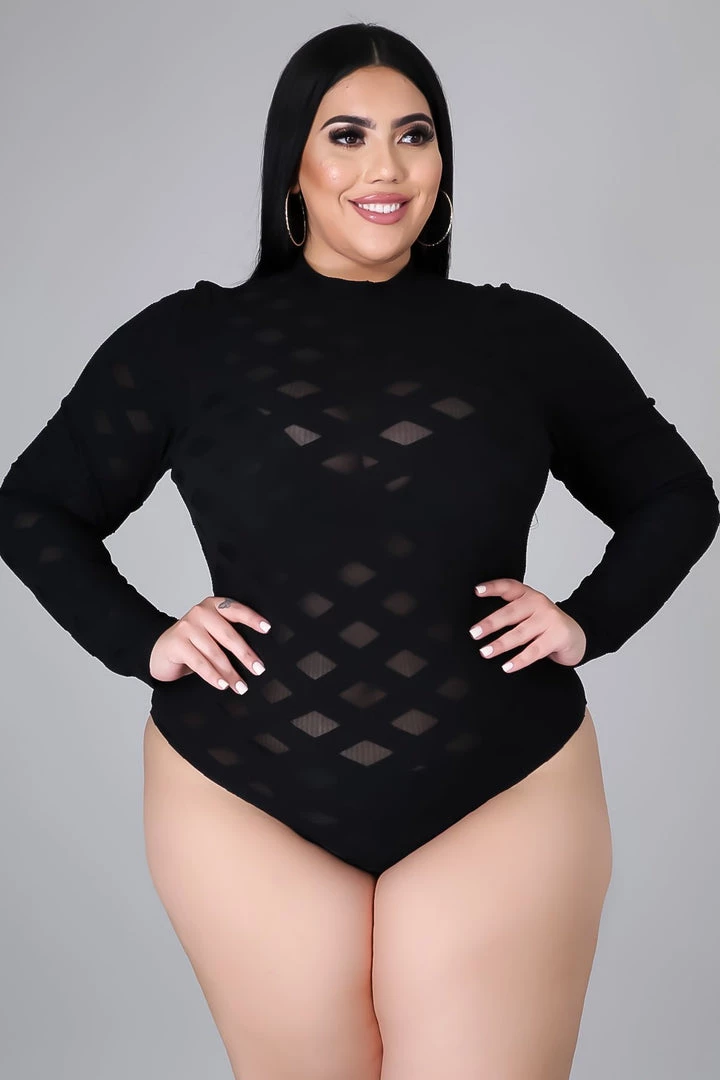 Curvaceous Boutique NEW Black Diamond Mesh Body-Suit 3 Curvaceous Boutique NEW Black Diamond Mesh Body-Suit