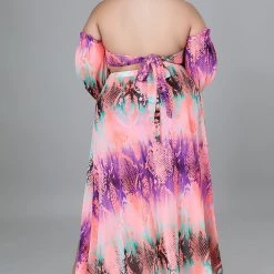 Curvaceous Boutique Pink Paradise Skirt Set SETS