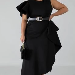 Curvaceous Boutique DRESSES Black Davina Belt Dress 6 Curvaceous Boutique DRESSES Black Davina Belt Dress