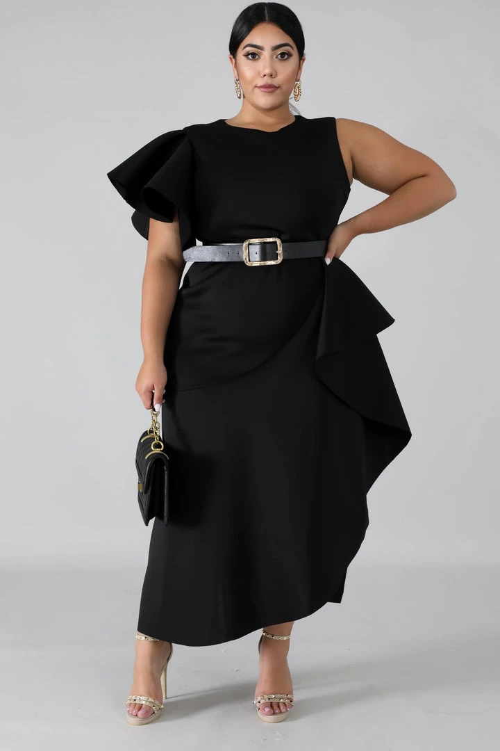 Curvaceous Boutique DRESSES Black Davina Belt Dress 4 Curvaceous Boutique DRESSES Black Davina Belt Dress