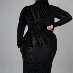 Curvaceous Boutique Crushed It Velvet Dress NEW