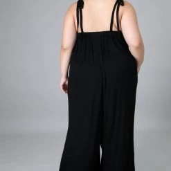 Curvaceous Boutique JUMPSUITS Black Cut Me Loose Jumpsuit