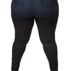 Curvaceous Boutique Dark Blue Basic Hi Waist Jeans
