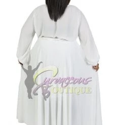 Curvaceous Boutique White Chiffon Maxi Dress SALE