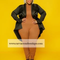 Curvaceous Boutique Brown Lonnie Catsuit