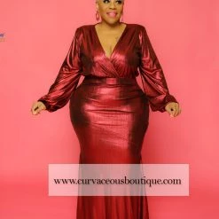Curvaceous Boutique Red Regal Collection Gown