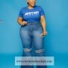 Curvaceous Boutique NEW Blue Ripped Flare Jeans 1 Curvaceous Boutique NEW Blue Ripped Flare Jeans