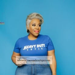 Curvaceous Boutique Royal Blue Heavy Duty Cutie Tee NEW
